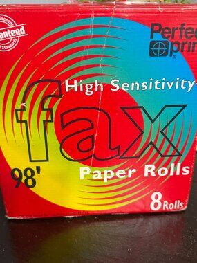Perfect Print High Sensitivity Fax Paper 5 Rolls 1/2" core,  8.5" x 98' Crafts